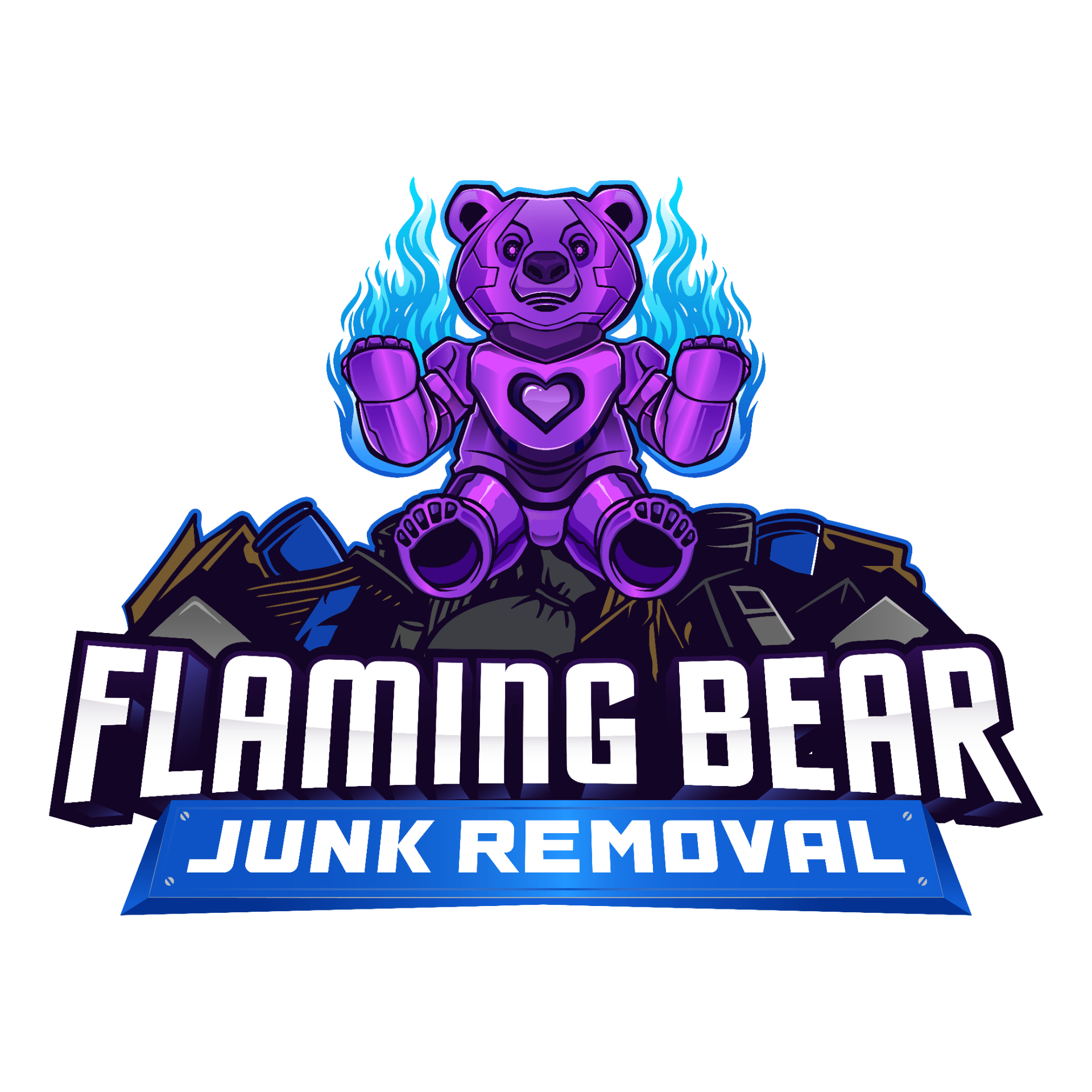 Flaming Bear Junk Removal logo